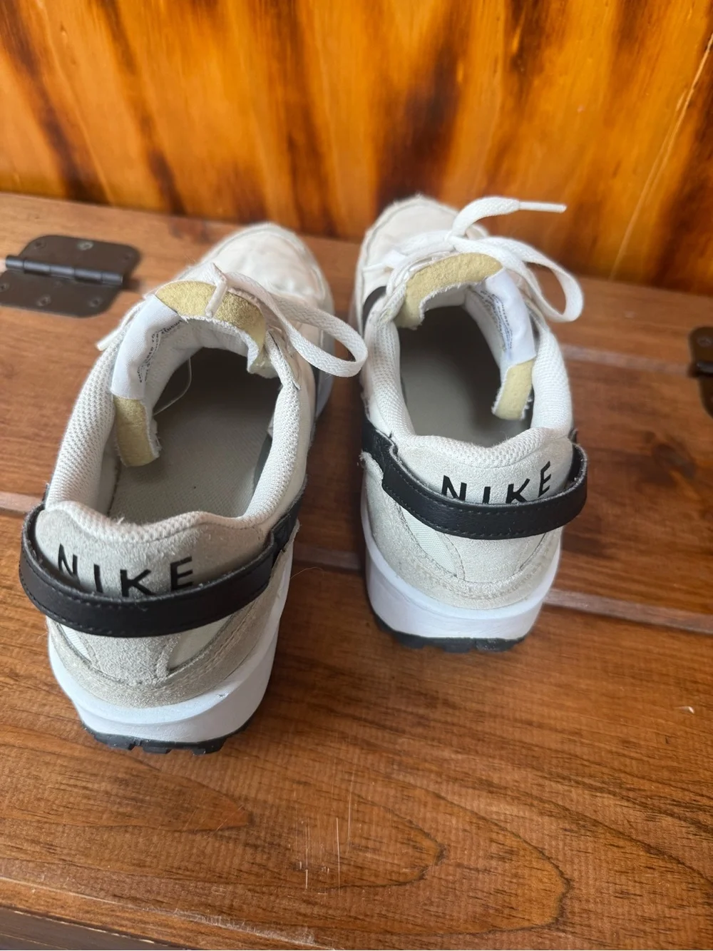 Nike Cream and Black Retro Runner Sneakers